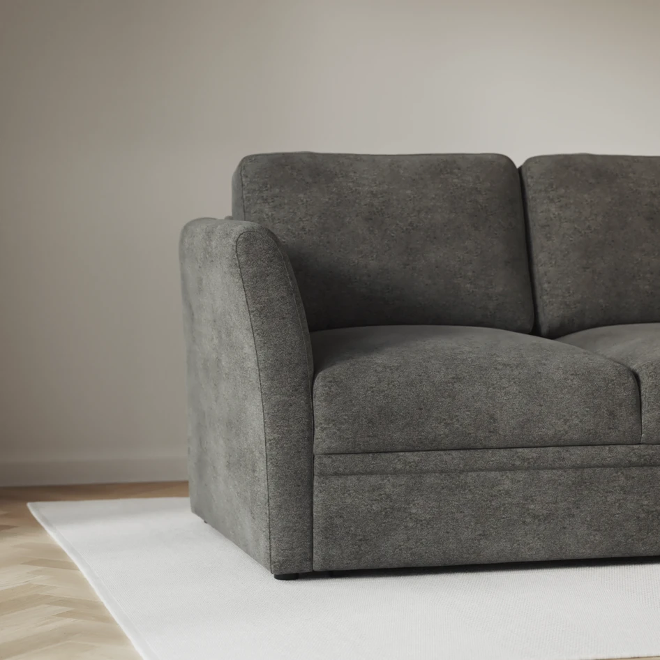 Öland - Bäddsoffa 3-sits, längsbäddad - Grå