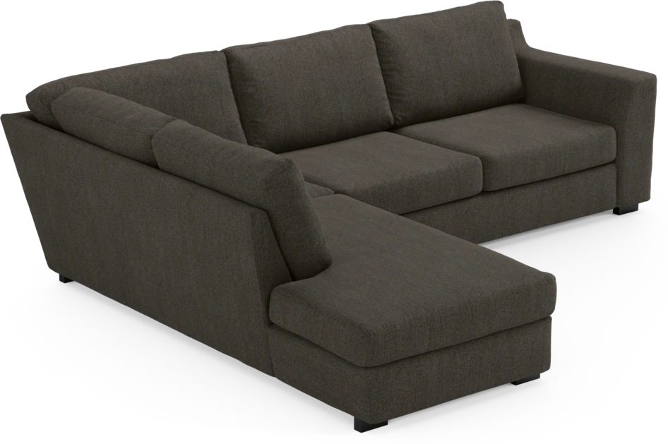 Friday - 2,5-sits soffa med divan vänster - Brun