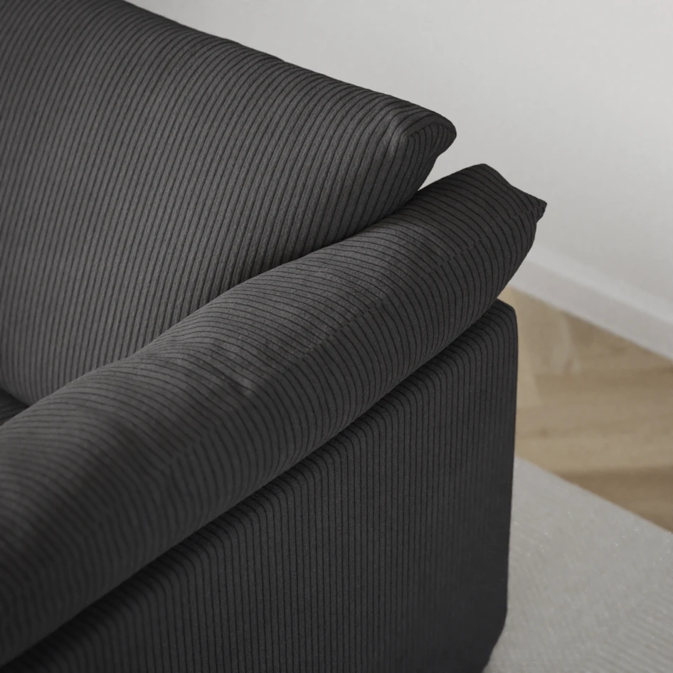 Cherrie Klädsel - Klädsel till 3-sits soffa med divan höger - Grön