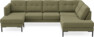 Rio - 3-sits soffa med schäslong vänster och divan höger - Grön