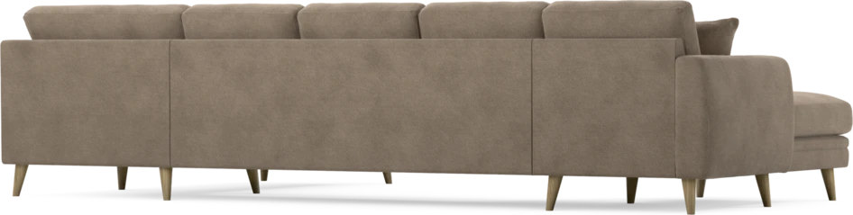 Eden - 3-sits soffa med schäslong vänster och divan höger - Brun