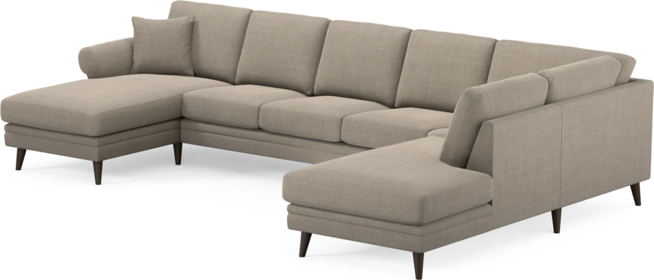 Eden - 3-sits soffa med schäslong vänster och divan höger - Beige