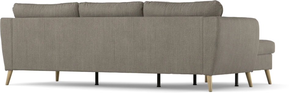 County - 3-sits soffa med flyttbar schäslong - Brun