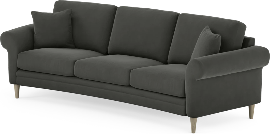 Eden - 3-sits soffa svängd - Grå