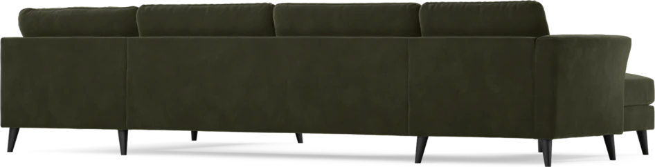 Bridge - 3-sits soffa med schäslong vänster och divan höger - Grön