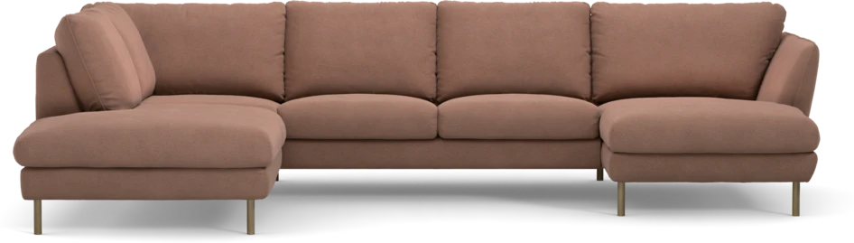 Madison - 2-sits soffa med divan vänster och schäslong höger - Rosa