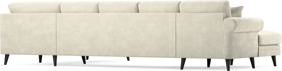 Eden - 3-sits soffa med schäslong vänster och divan höger - Vit