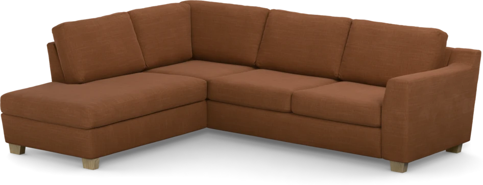 Friday - 2,5-sits soffa med divan vänster - Orange