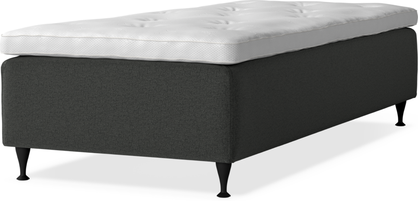 Delux Dream - Ramsäng, enkelsäng med bäddmadrass - Grå