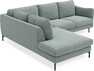 Madison - 2-sits soffa med divan vänster - Turkos