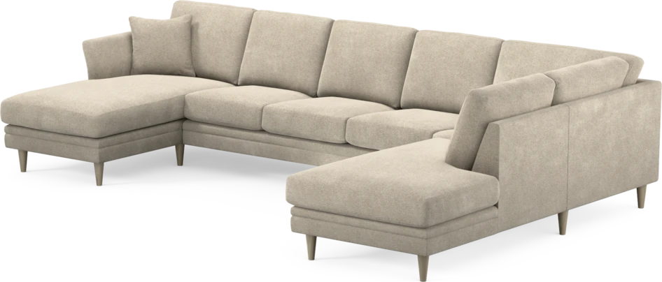 Eden - 3-sits soffa med schäslong vänster och divan höger - Beige