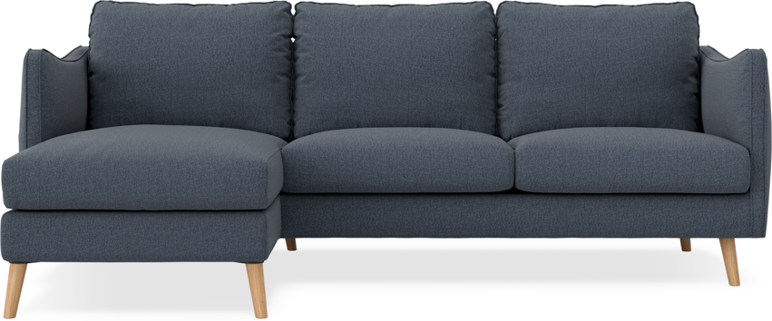 Madison Lux - 2-sits soffa med schäslong vänster - Blå
