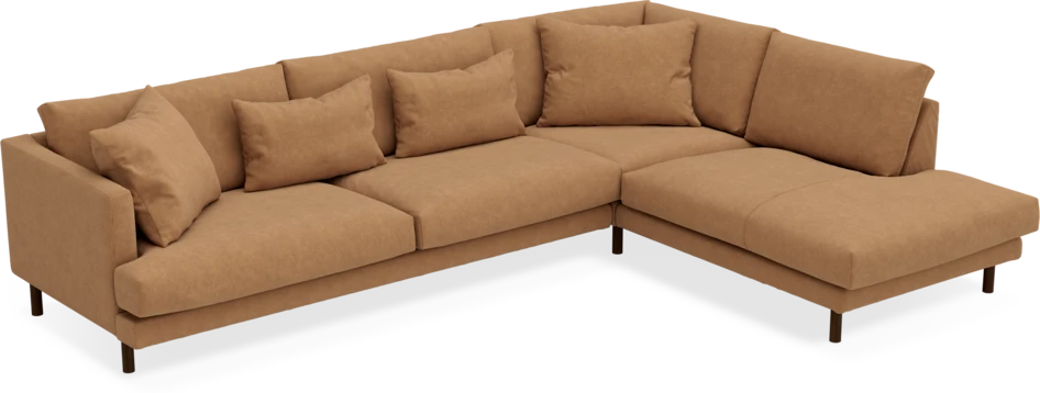 Harper - 3-sits soffa med divan höger - Gul