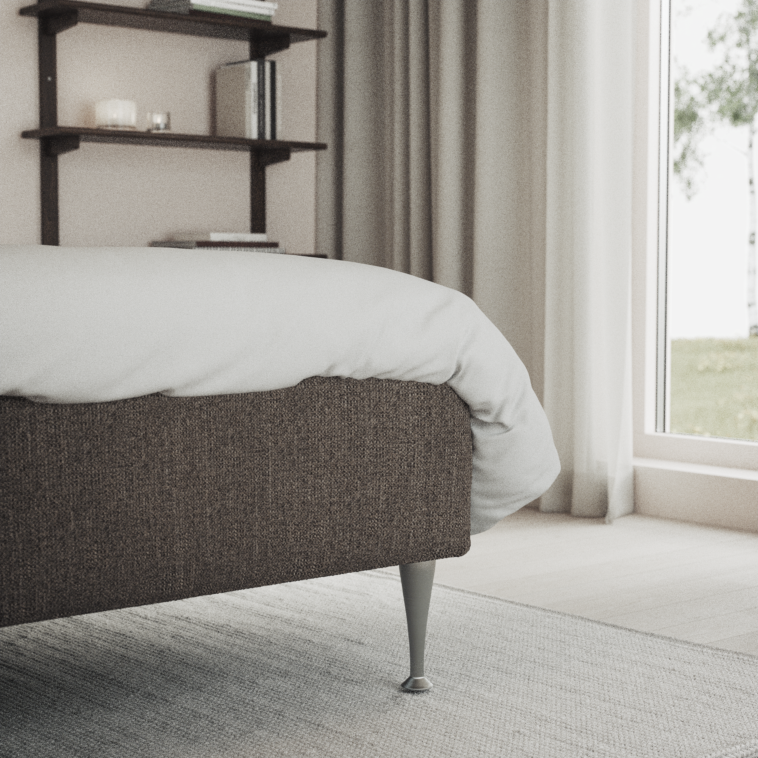 Delux Exclusive - Kontinentalsäng, enkelsäng 120 cm med bäddmadrass och sängben - inspiration