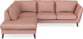 Madison - 2-sits soffa med divan vänster - Röd