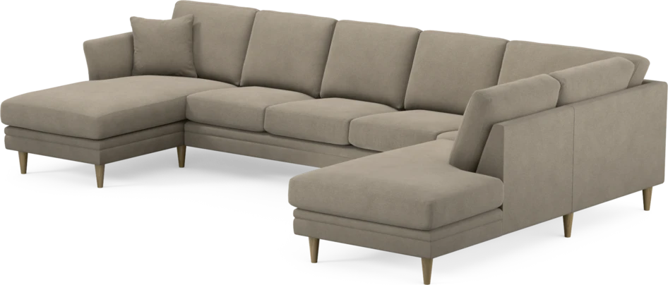 Eden - 3-sits soffa med schäslong vänster och divan höger - Beige