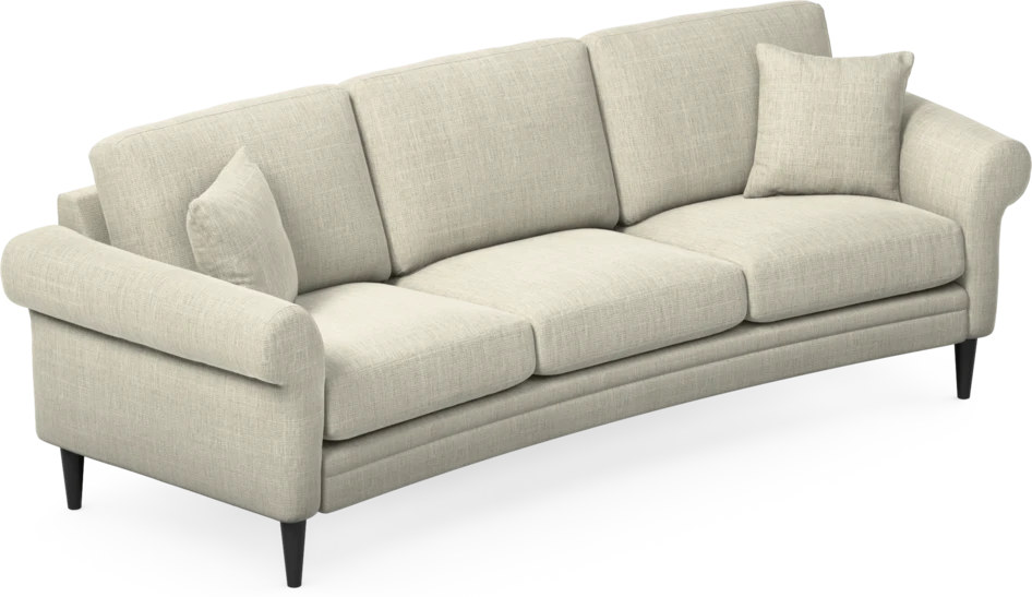 Eden - 3-sits soffa svängd - Beige
