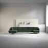 County - 4-sits soffa med divan vänster och schäslong höger - Grön