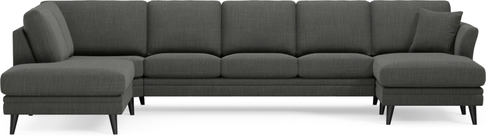 Eden - 3-sits soffa med divan vänster och schäslong höger - Grå