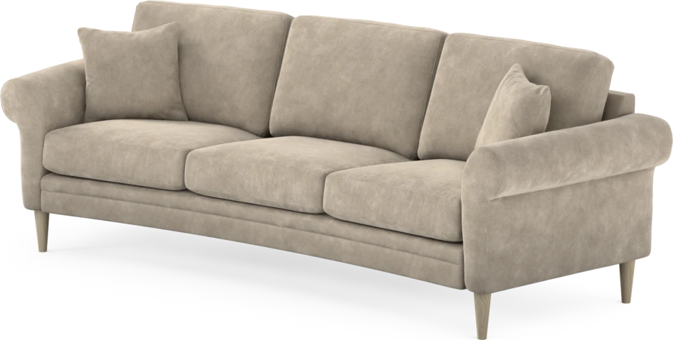 Eden - 3-sits soffa svängd - Beige
