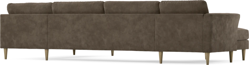 Bridge - 3-sits soffa med schäslong vänster och divan höger - Brun