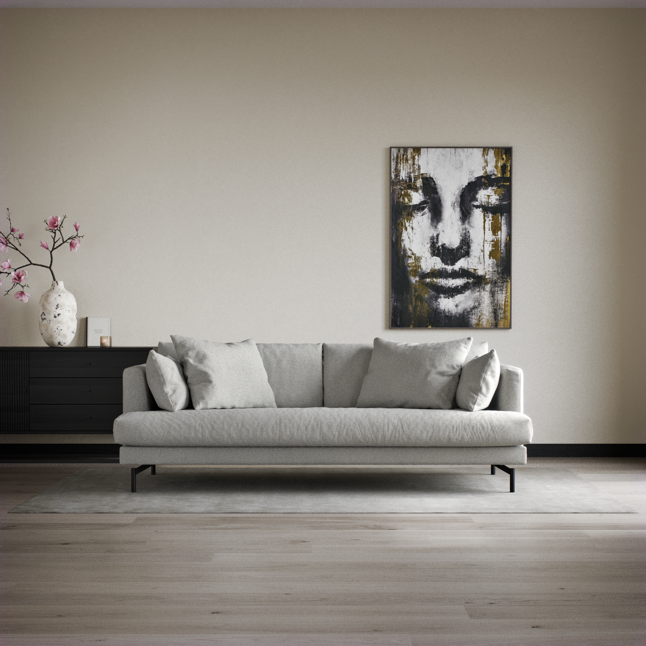 Harper - 3-sits soffa, hel dyna - inspiration