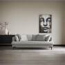 Harper - 3-sits soffa, hel dyna - Vit