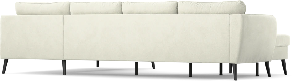County - 3-sits soffa med schäslong vänster och divan höger - Vit