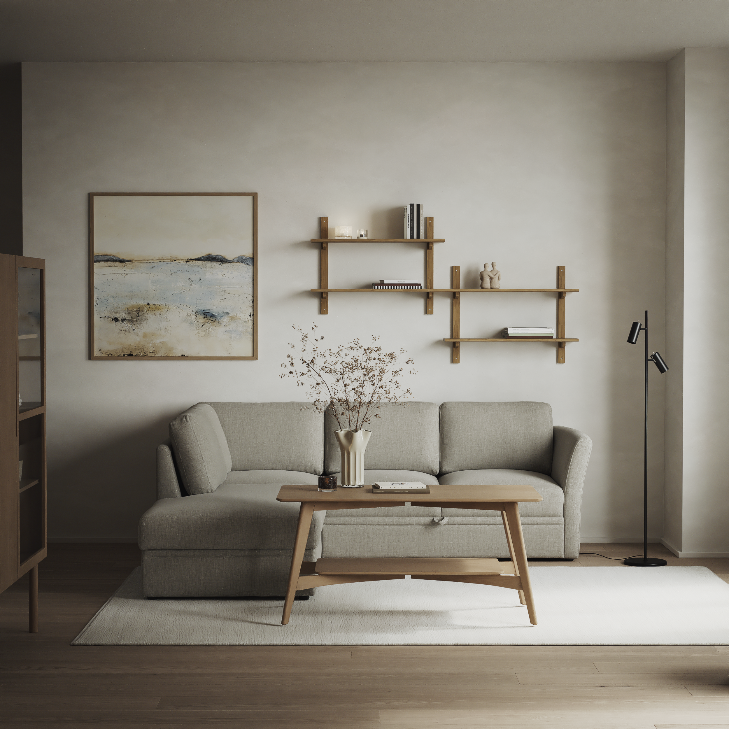 Öland - Bäddsoffa med divan vänster - inspiration