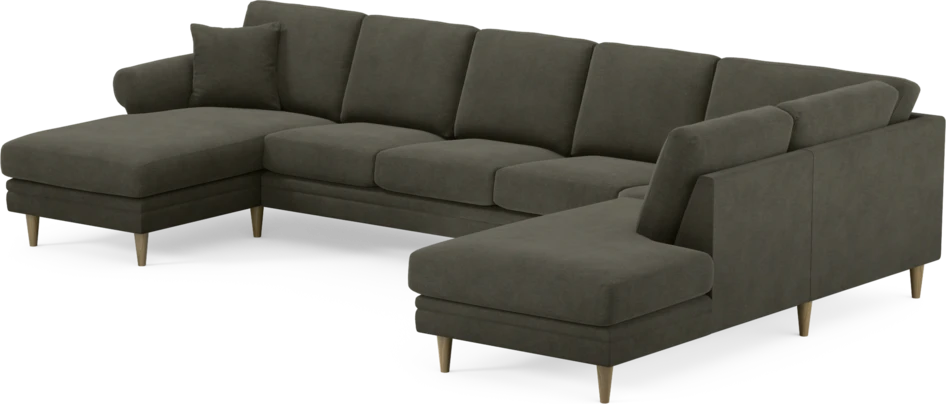 Eden - 3-sits soffa med schäslong vänster och divan höger - Grå