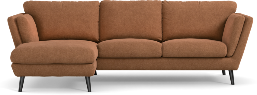 Madison Lux - 2-sits soffa med schäslong vänster - Orange