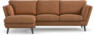 Madison Lux - 2-sits soffa med schäslong vänster - Orange