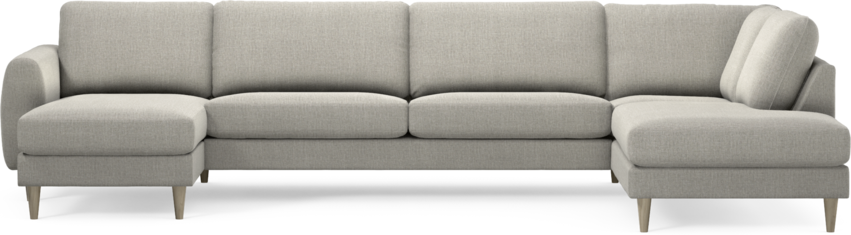 Bridge - 3-sits soffa med schäslong vänster och divan höger - Grå