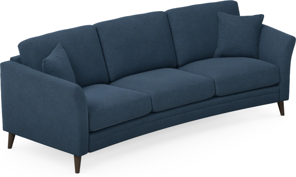 Eden - 3-sits soffa svängd - Blå