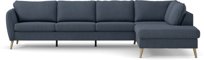 County - 3-sits soffa med divan höger - Blå