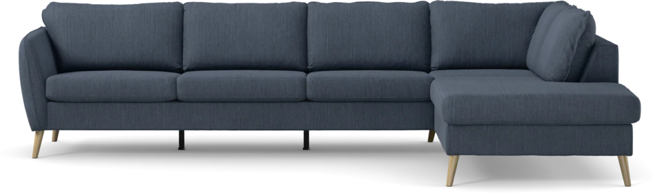 County - 3-sits soffa med divan höger - Blå