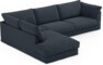 Cherrie Klädsel -  3-sits soffa med divan vänster - Blå