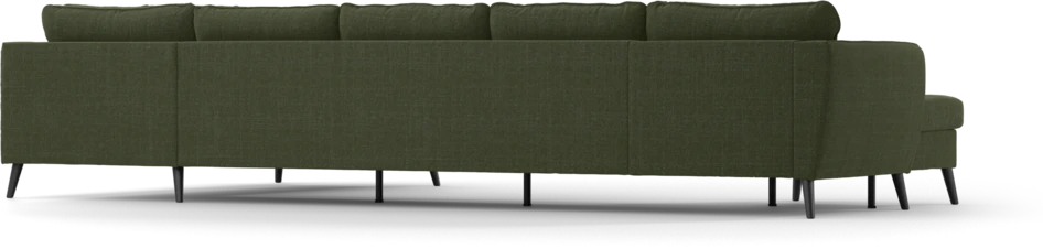 County - 4-sits soffa med schäslong vänster och divan höger - Grön