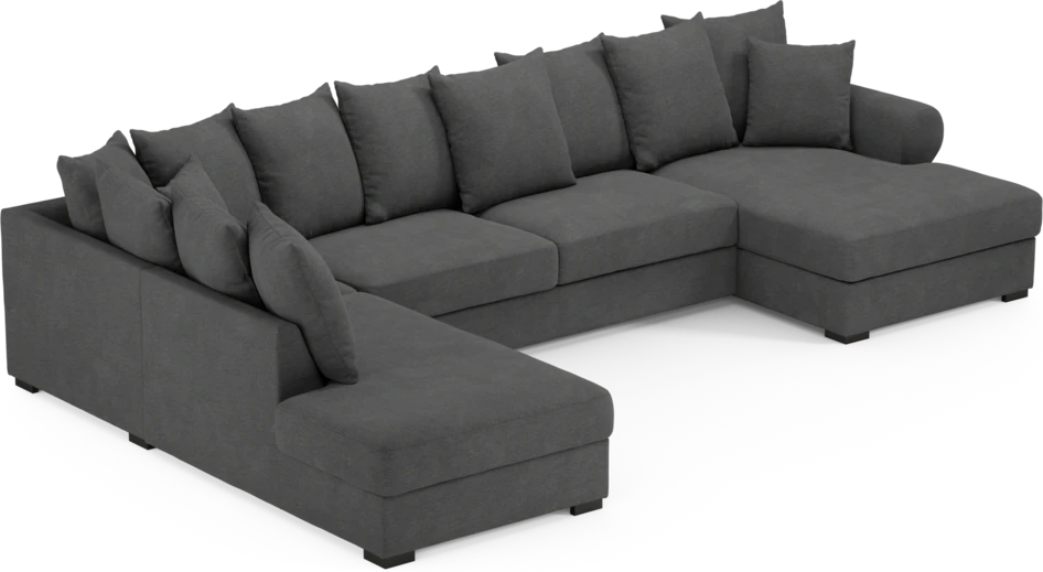 Town - 3-sits soffa med divan vänster och schäslong höger - Grå