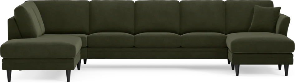 Eden - 3-sits soffa med divan vänster och schäslong höger - Grön