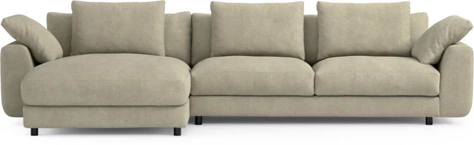 Amie - 3-sits med schäslong vänster - Beige