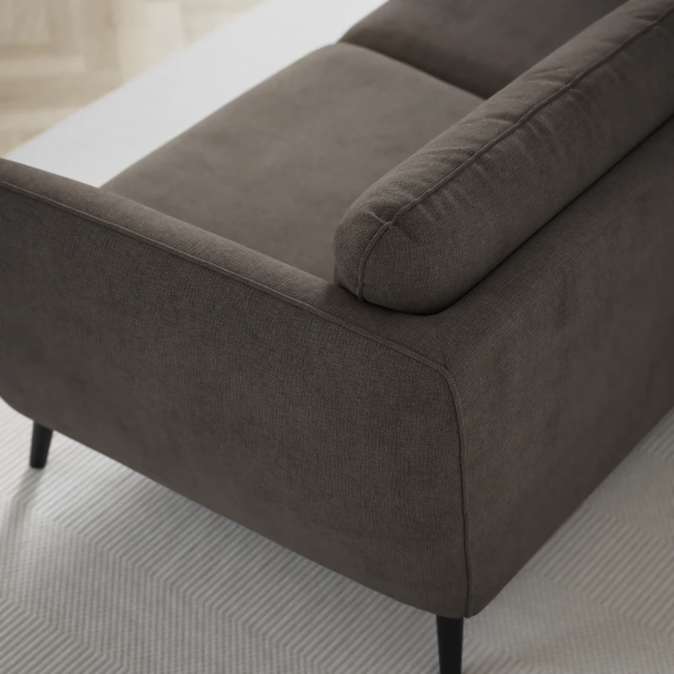 Madison Lux - 2-sits soffa med schäslong vänster och divan höger - Brun