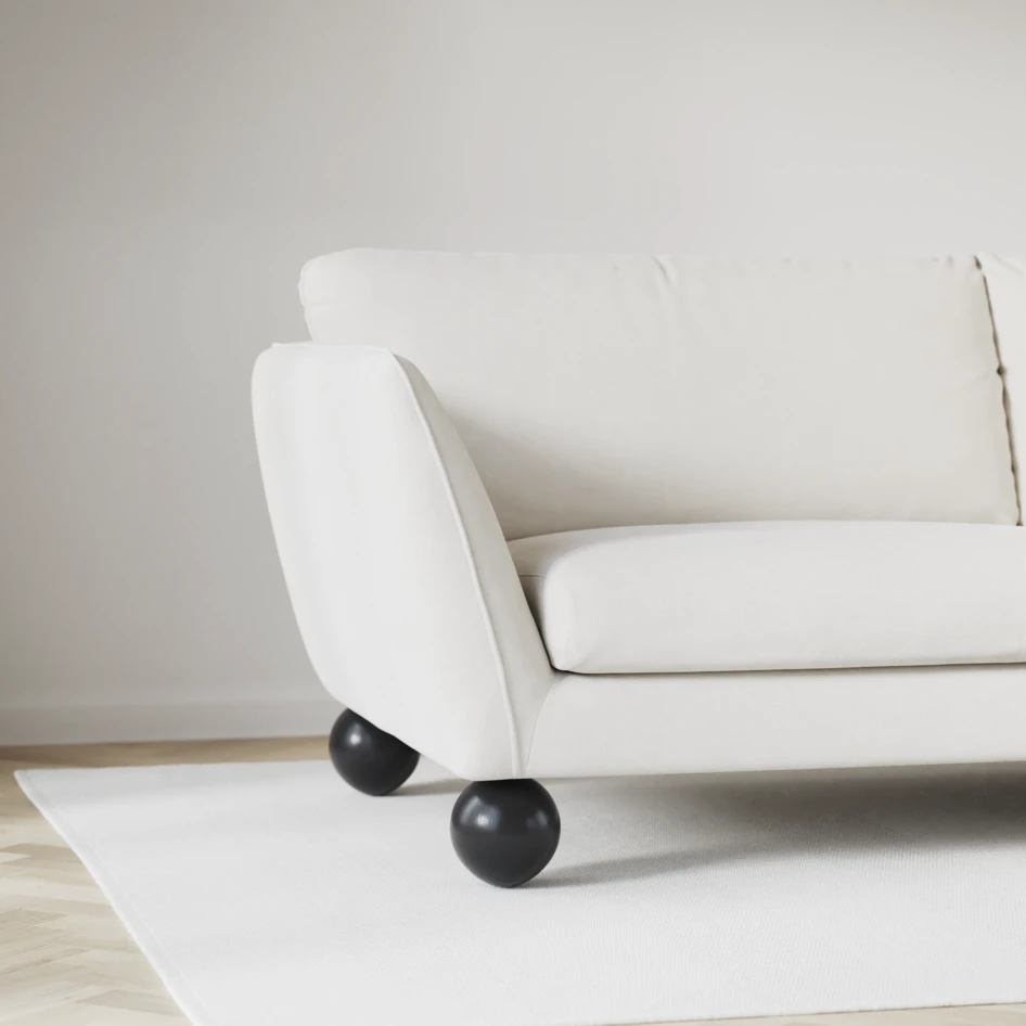 Madison Lux - 2-sits soffa med divan vänster och höger - Vit