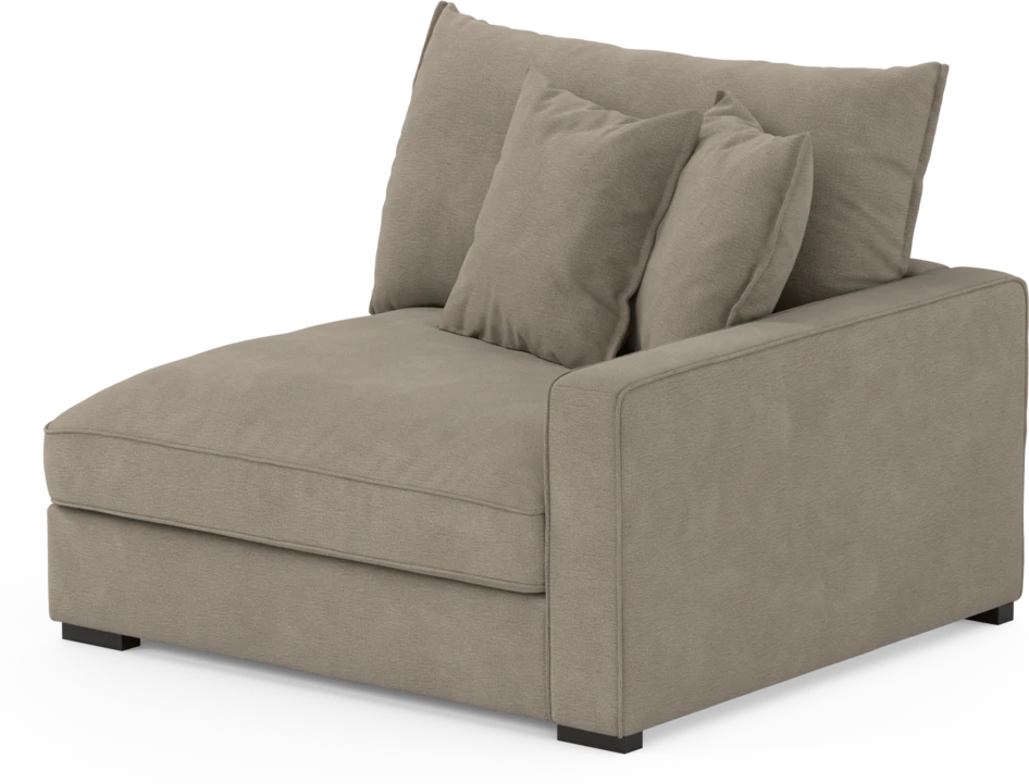 Rossi - 1,5-sits med armstöd höger - Beige