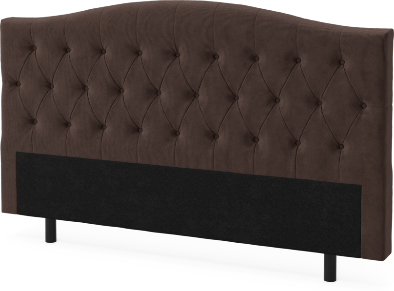 Queen - Sänggavel låg, 90-210 cm - Brun