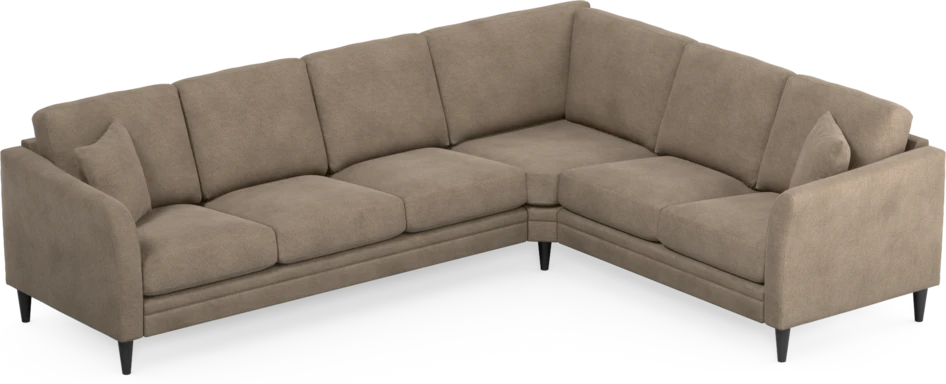 Eden - Hörnsoffa, 3+2-sits - Brun