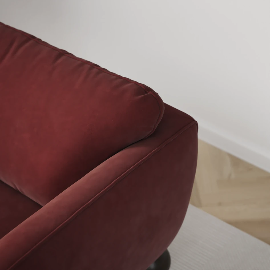Madison - 2-sits soffa med divan vänster och schäslong höger - Rosa