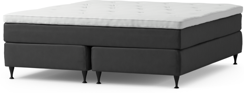 Delux Sense - Kontinentalsäng, dubbelsäng med bäddmadrass och sängben