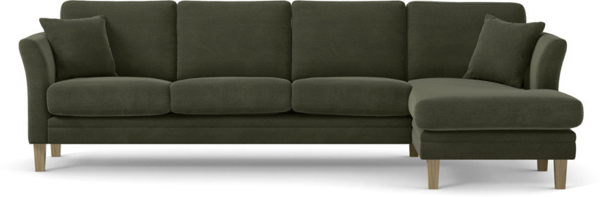 Eden - 3-sits soffa med schäslong - Grön
