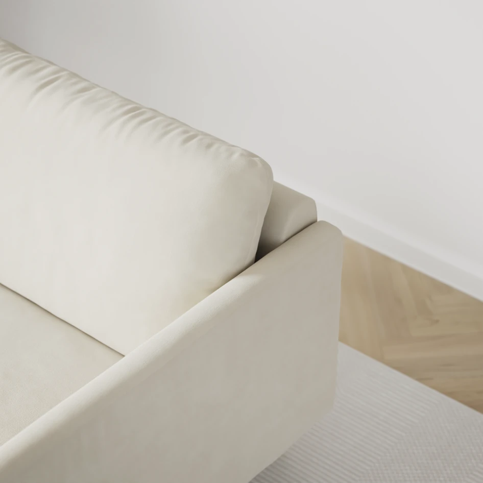 Madison - 3-sits soffa med divan vänster - Vit